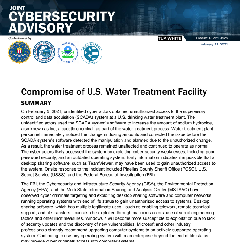 FBI Cybersecurity Advisory